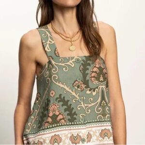 Sanctuary Button Back Cami | Mezzo Sage | Size Small